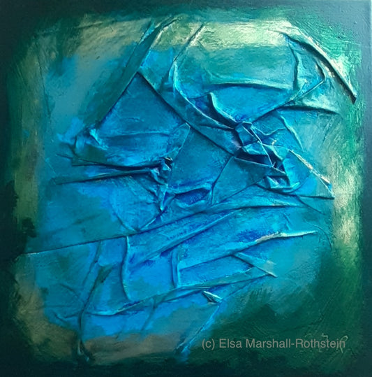 No.3_30x30cm_Green Series 2024 Abstract_Elsa Marshall-Rothstein