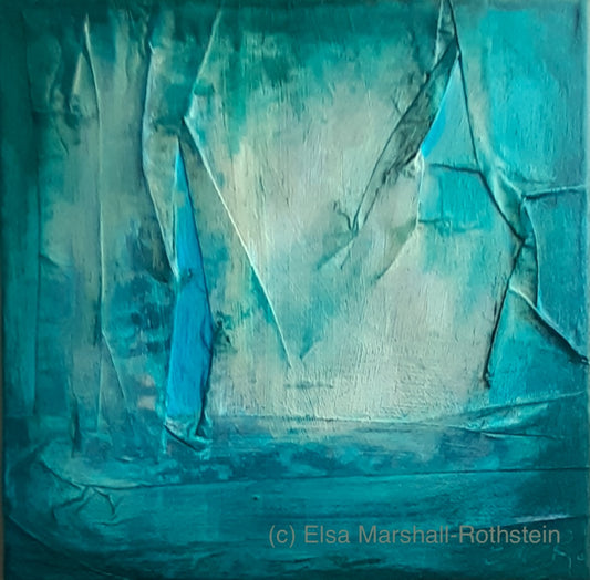 No.5_20x20cm_Green Series 2024 Abstract_Elsa Marshall-Rothstein
