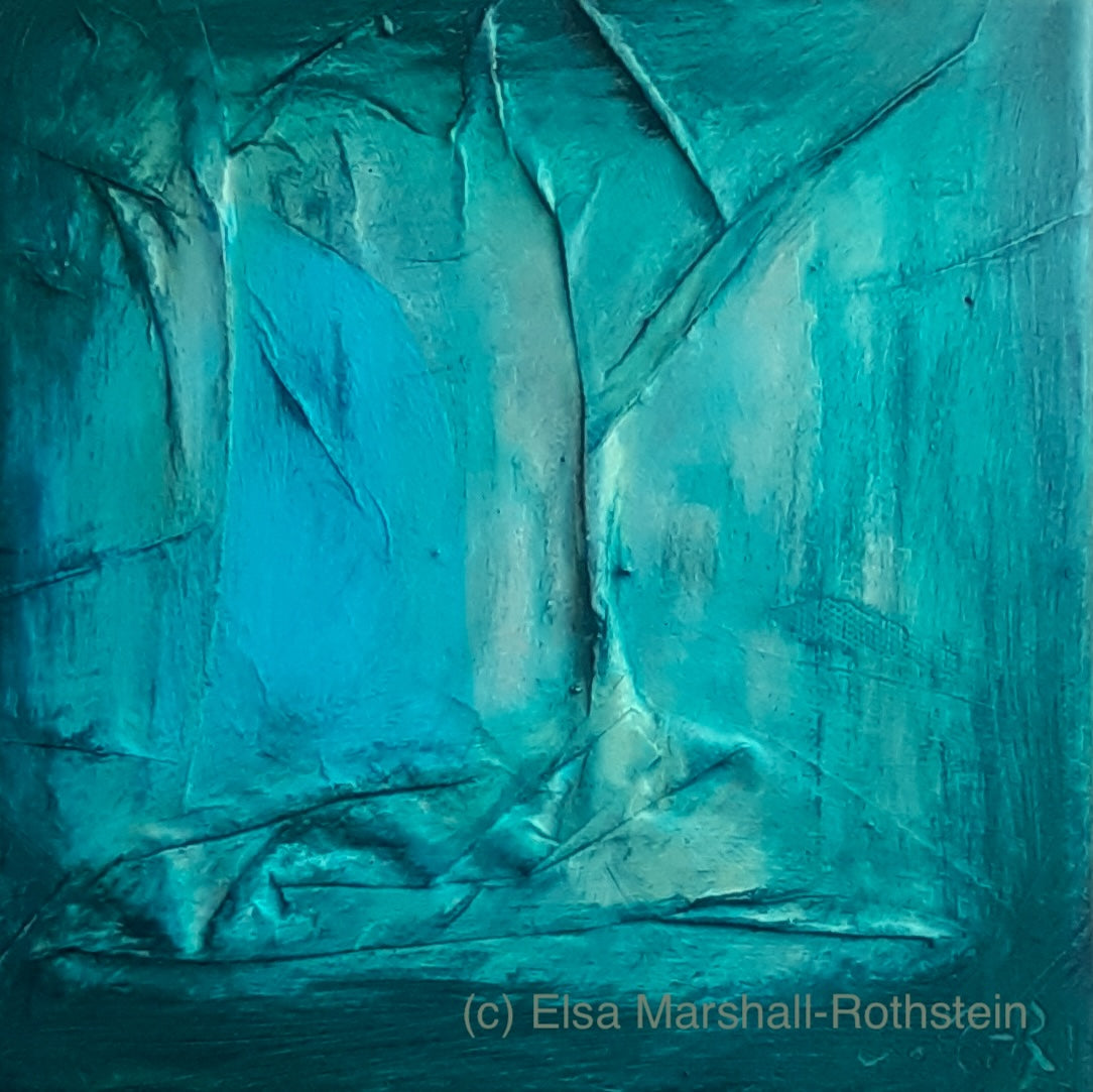 No.6_20x20cm_Green Series 2024 Abstract_Elsa Marshall-Rothstein